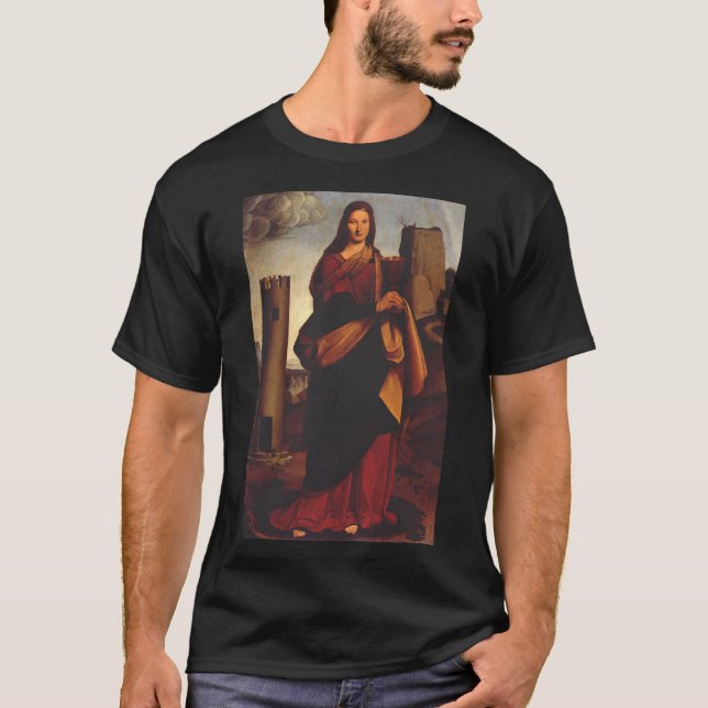 Camiseta Santo Barbara por Giovanni Antonio Boltraffio (Frente)