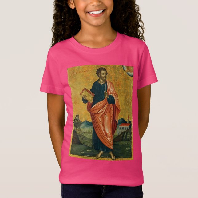 Camiseta Santo Bartholomew ícone ortodoxo do postle (Frente)