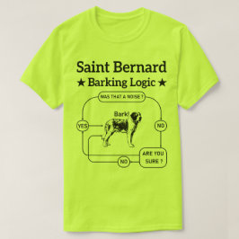 Camiseta Santo Bernard Barking Lógico Funny Dog Proprietári