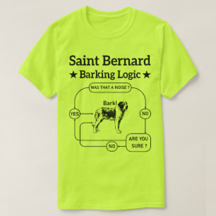 Camiseta Santo Bernard Barking Lógico Funny Dog Proprietári