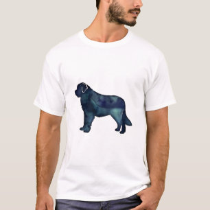 Camiseta Santo Bernard Black Watercolor Silhouette