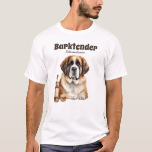 Camiseta Santo Bernard Dog Barktender Extraordinair