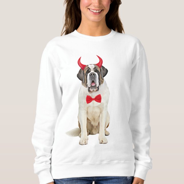 Camiseta Santo Bernard Dog No Halloween (Frente)