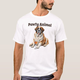 Camiseta Santo Bernard Dog Pawty Animal