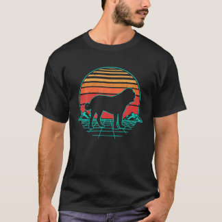 Camiseta Santo Bernard Dog Puppy Retro Vintage Sunset
