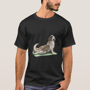 Camiseta Santo Bernard Dog Yoga Pose Meditação Zen Workout