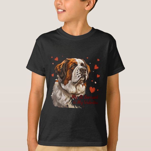 Camiseta Santo Bernard É O Meu Namorados, Dono De Cachorro  (Frente)