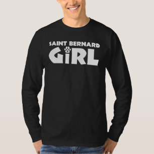 Camiseta Santo Bernard Girl Funny Santo Bernard Owner Dog L