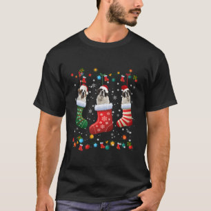 Camiseta Santo Bernard Meias de Natal Engraçado Pajama Xmas