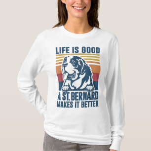 Camiseta Santo Bernard Oferece Para Mulheres Cachorros Cach