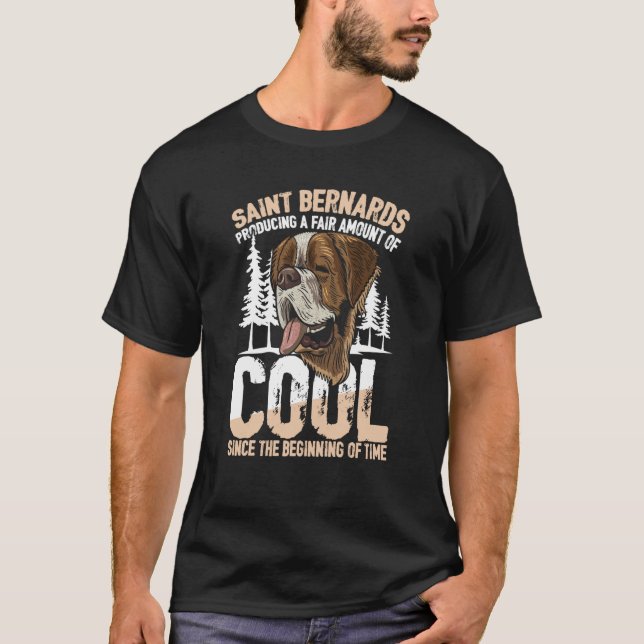Camiseta Santo Bernards Produzindo Uma Quantidade Justa De  (Frente)