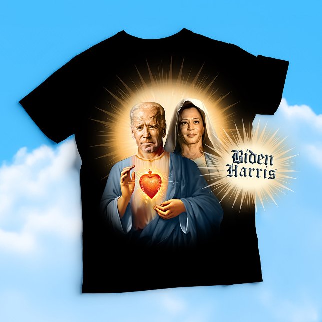 Camiseta Santo Biden Harris Prayer Candle (Biden Harris Devotional Prayer T-shirt and Political Humor Tee)