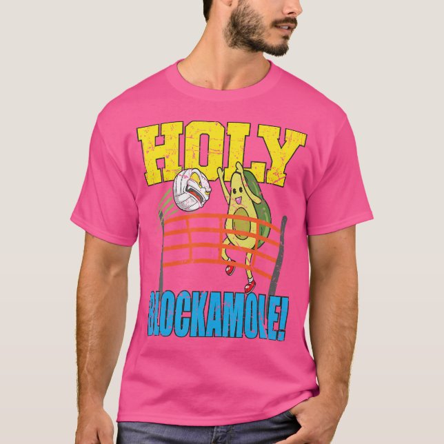 Camiseta Santo Blockamole Engraçado Fofo Volei Bloqueio Aba (Frente)