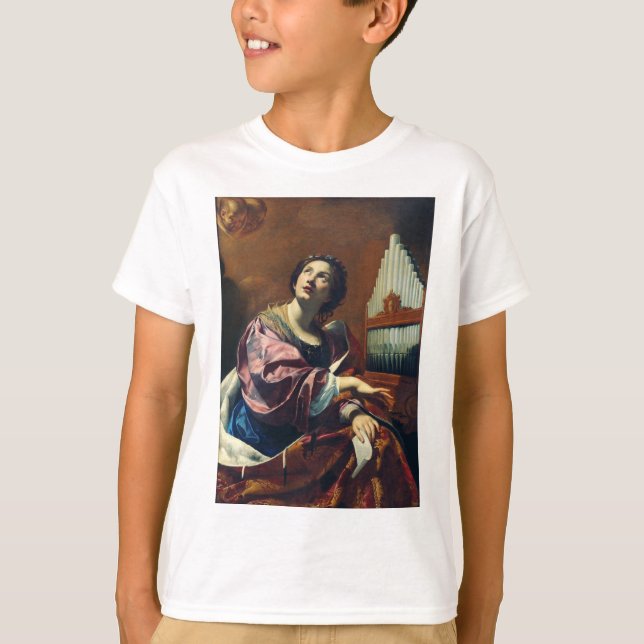 Camiseta Santo Cecilia por Simon Vouet (Frente)