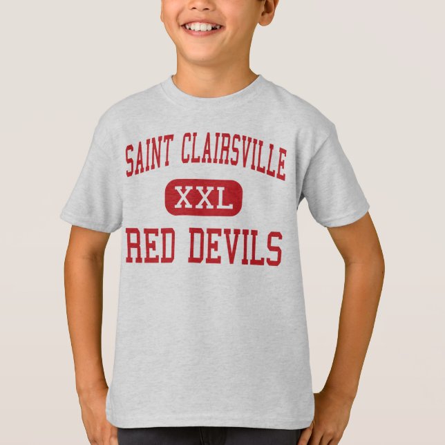 Camiseta Santo Clairsville - diabos vermelhos - santo (Frente)