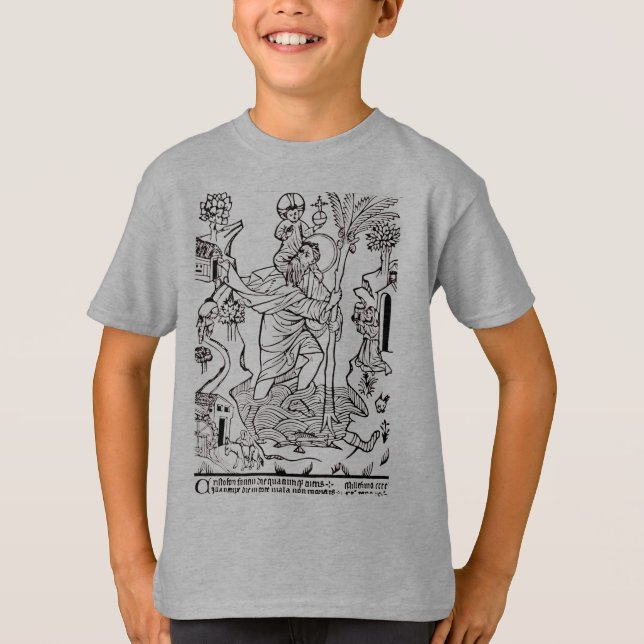 Camiseta Santo Cristóvão católico romano (Frente)