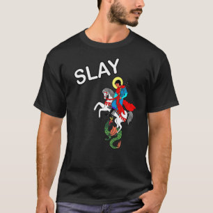 Camiseta Santo de apresentação George Slays Dragon