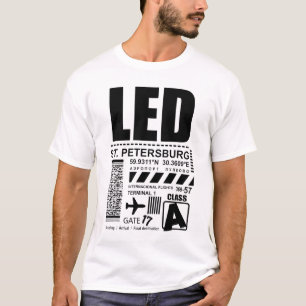 Camiseta SANTO do Aeroporto de Pulkovo Petersburg