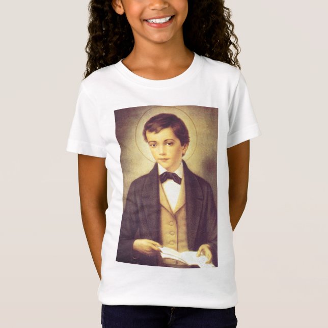 Camiseta Santo Dominic Savio estudante de John Bosco (Frente)