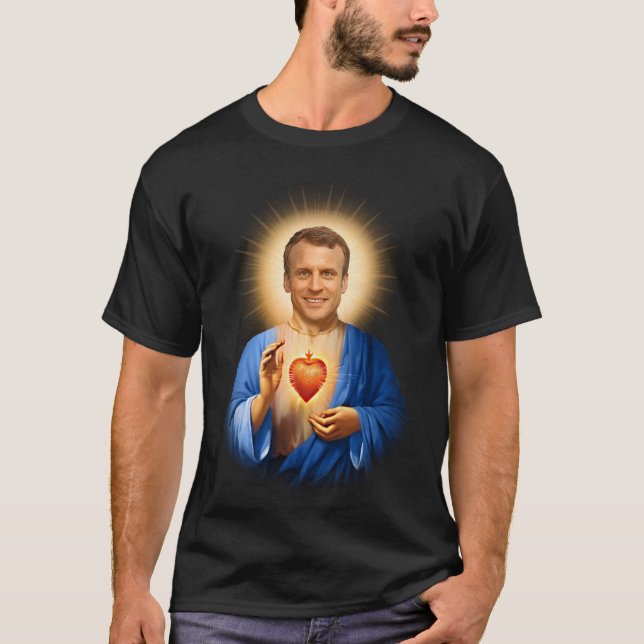 Camiseta Santo Emmanuel Macron Prayer (Frente)