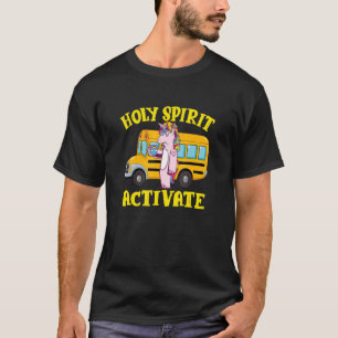 Camiseta Santo Espírito Avtivate School Bus Driver Unicorn