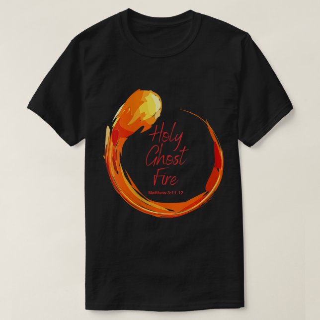 Camiseta Santo Fantasma Fire Christian (Frente do Design)