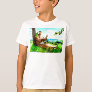 Camiseta Santo Francis e o sermão prega aos pássaros