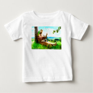Camiseta Santo Francis e o sermão prega aos pássaros