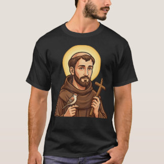Camiseta Santo Francisco De Assis Patrono Pássaros Animais