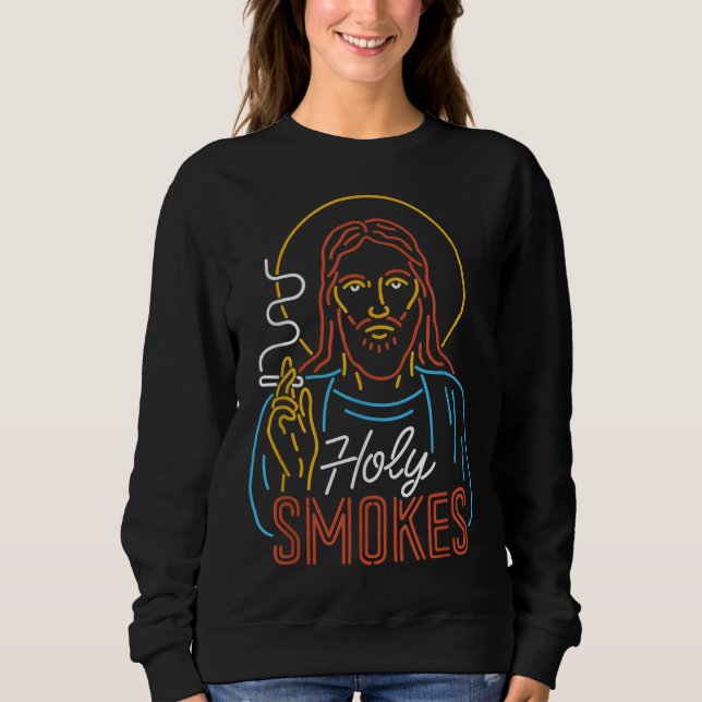 Camiseta Santo Fuma Jesus Engraçado (Frente)