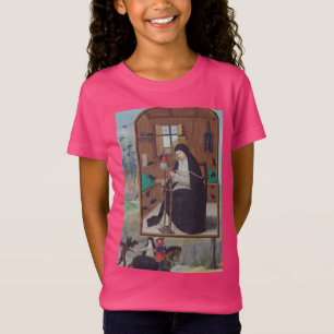 Camiseta Santo Gertrude Helfta por Simon Bening