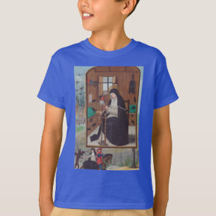 Camiseta Santo Gertrude Helfta por Simon Bening
