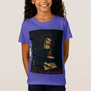 Camiseta Santo Gertrude o alemão Excelente Benedictine