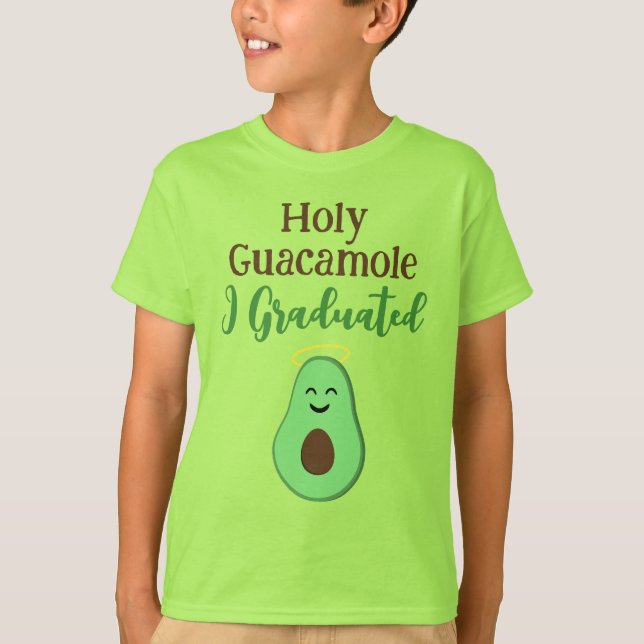 Camiseta Santo Guacamole eu me formei abacate fofo (Frente)