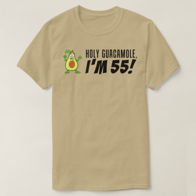 Camiseta Santo Guacamole, tenho 55 Cartoon Avocado Veggie P (Frente do Design)