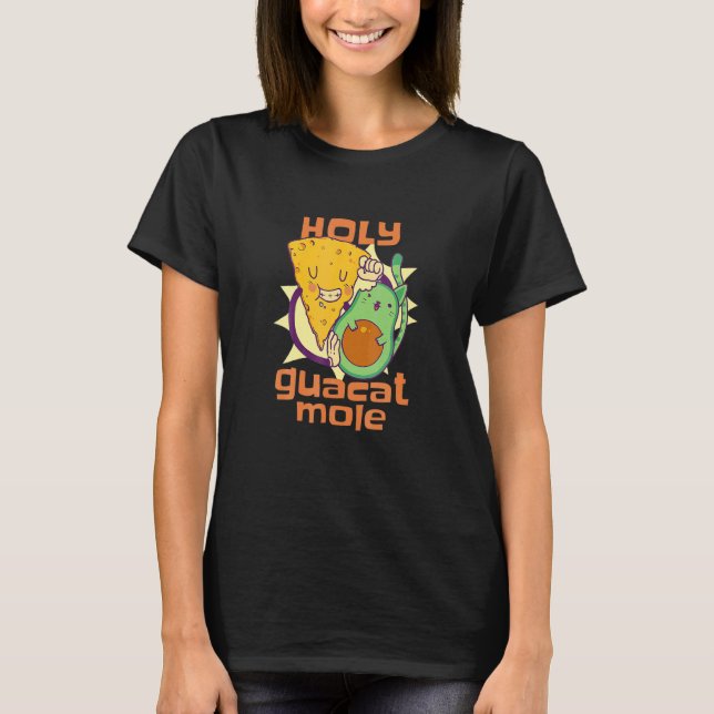 Camiseta Santo Guacatmole Gato Guacamole Nacho (Frente)