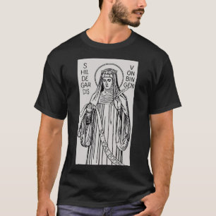 Camiseta Santo Hildegard da abadia beneditina de Bingen