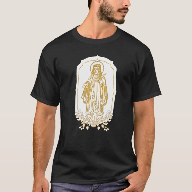 Camiseta Santo Hildegard De Bingen Scivias Mística Católica (Frente)