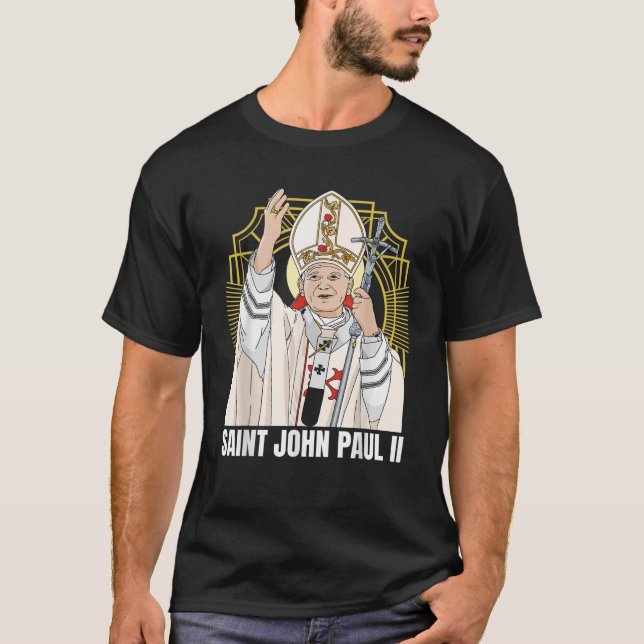 Camiseta Santo João Paulo II Católico (Frente)