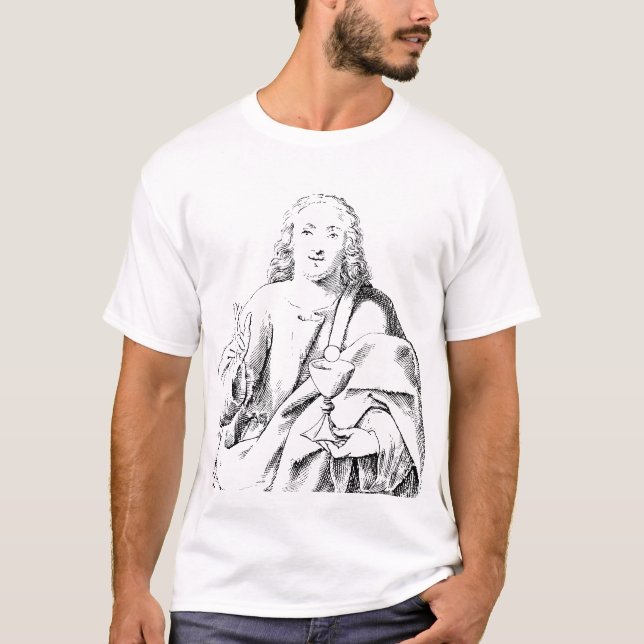 Camiseta Santo John, o amado apóstolo e evangélico (Frente)