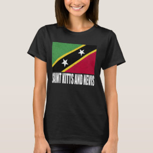 Camiseta Santo Kitts e Nevis Flag Grunge Vintage Souvenir