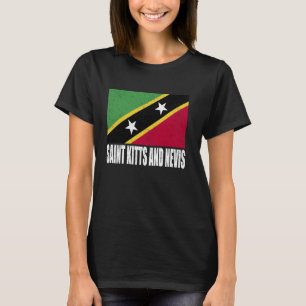 Camiseta Santo Kitts e Nevis Flag Grunge Vintage Souvenir