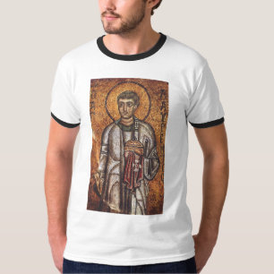 Camiseta Santo Lawrence Impressão de Arte em Mosaico Ortodo