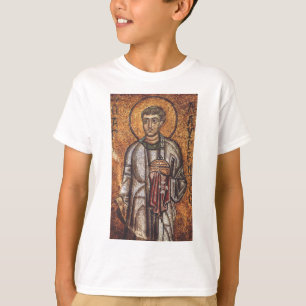Camiseta Santo Lawrence Impressão de Arte em Mosaico Ortodo