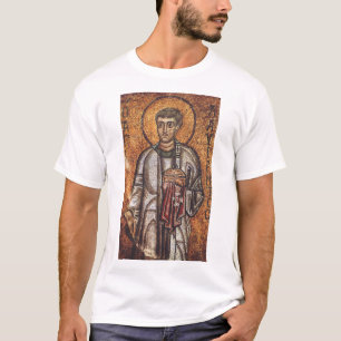 Camiseta Santo Lawrence Impressão de Arte em Mosaico Ortodo