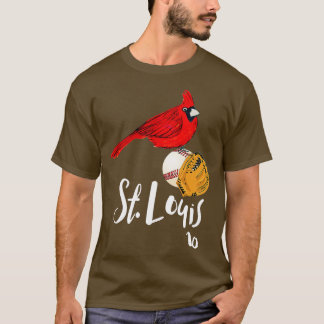 Camiseta Santo Louis Vermelho Cardeal Número 10 Arte Baseba