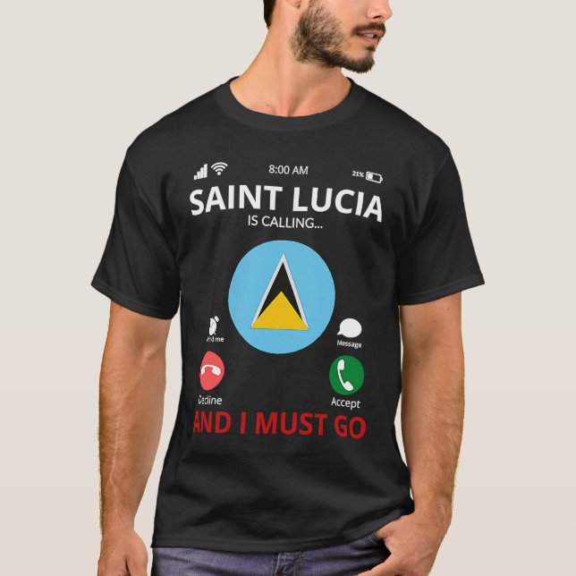 Camiseta Santo Lucia Está Ligando (Frente)