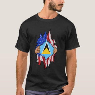 Camiseta Santo Lucian Dentro me Santo Orgulho Lúcia Flag Ri