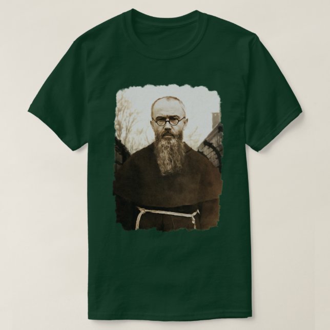 Camiseta Santo Maximilian Kolbe (Frente do Design)