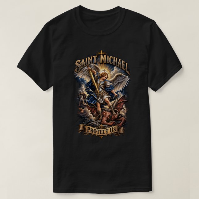 Camiseta Santo Miguel Arcanjo (Frente do Design)